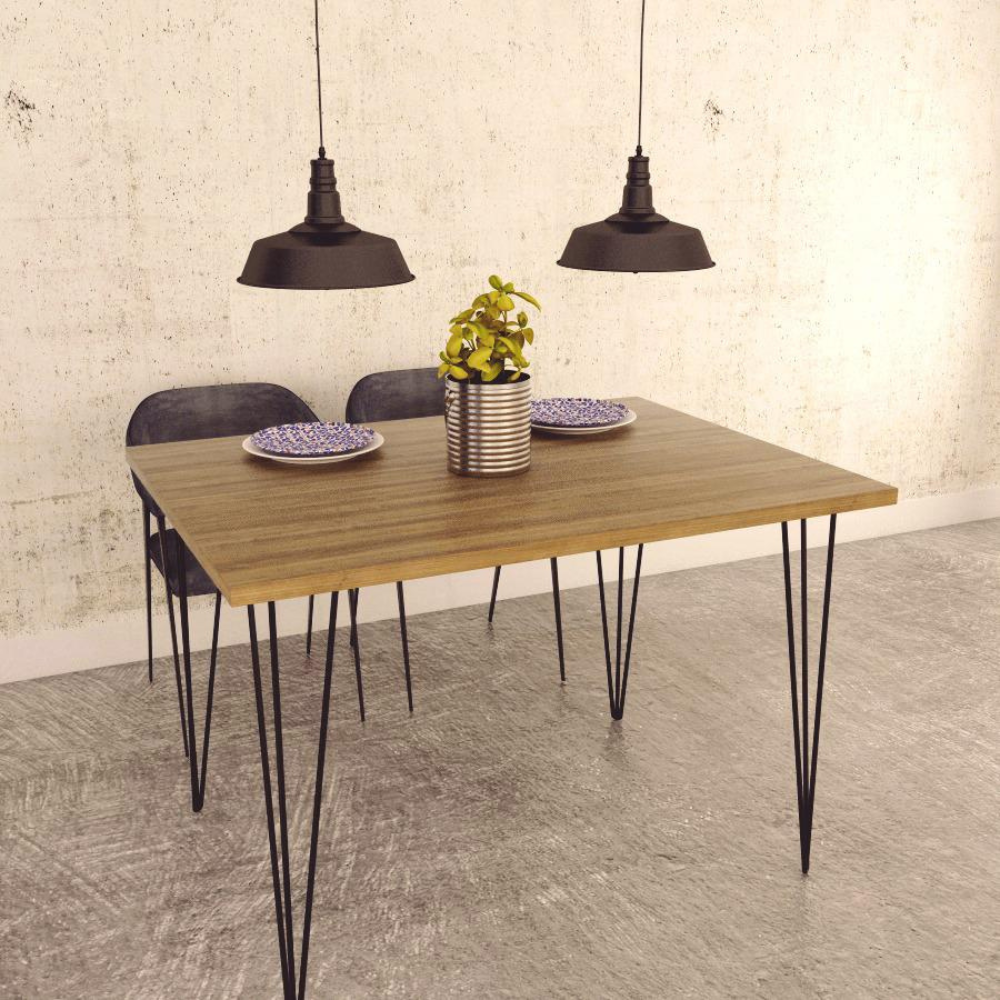 Mesa de Comedor En Hierro Y Madera MARK