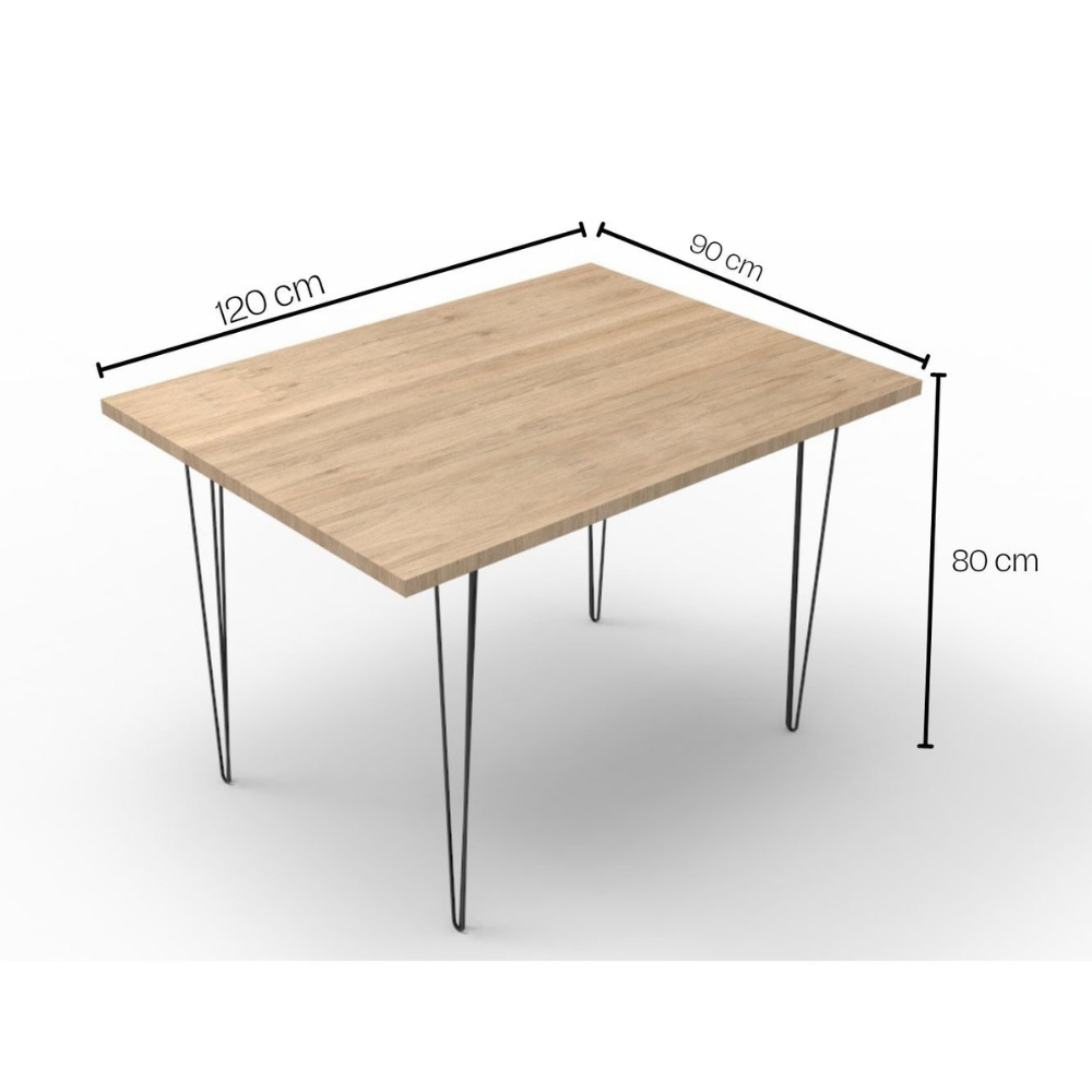 Mesa de Comedor En Hierro Y Madera MARK