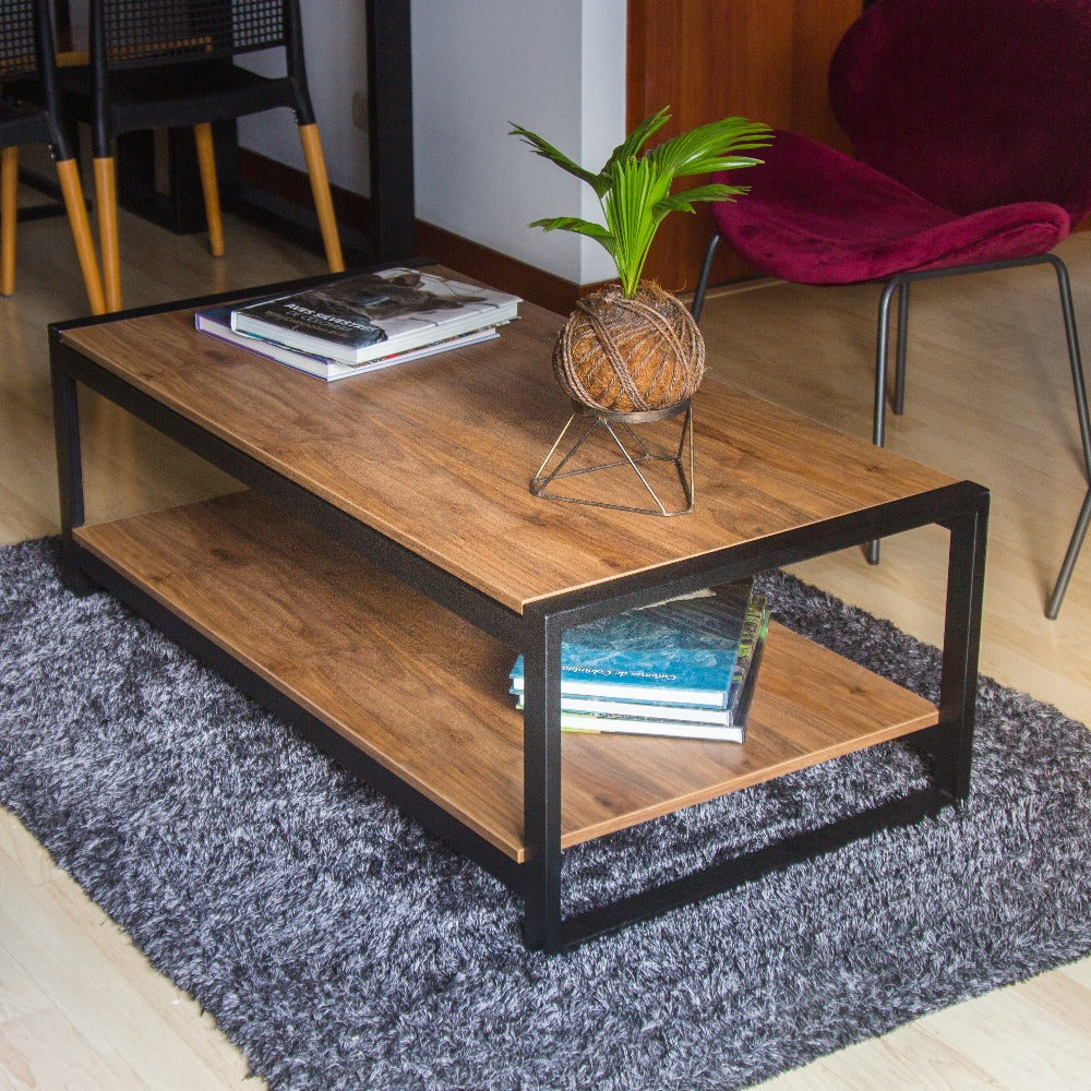 Mesa de Centro en Hierro y Madera DAKOTA